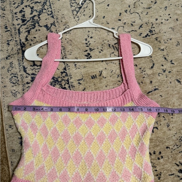 Free People Dream Diamonds pink combo romper L - Picture 9 of 11